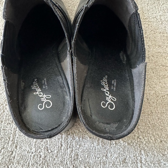 Seychelles Moto Western Mule Bootie Leather Black Sz 9.5 - Picture 6 of 6